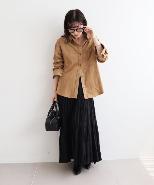 le.coeur blanc / ルクールブラン シャツ・ブラウス | リバーフェイクスエードオーバーシャツ | 詳細29