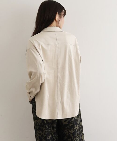 le.coeur blanc / ルクールブラン シャツ・ブラウス | リバーフェイクスエードオーバーシャツ | 詳細5