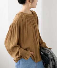 le.coeur blanc / ルクールブラン シャツ・ブラウス | パウダーサテン2WAYブラウス