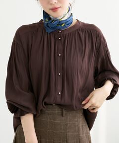 le.coeur blanc / ルクールブラン シャツ・ブラウス | パウダーサテン2WAYブラウス