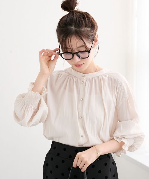 le.coeur blanc / ルクールブラン シャツ・ブラウス | パウダーサテン2WAYブラウス | 詳細10