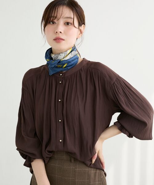 le.coeur blanc / ルクールブラン シャツ・ブラウス | パウダーサテン2WAYブラウス | 詳細27