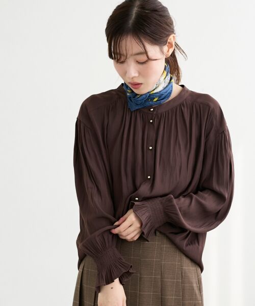 le.coeur blanc / ルクールブラン シャツ・ブラウス | パウダーサテン2WAYブラウス | 詳細28