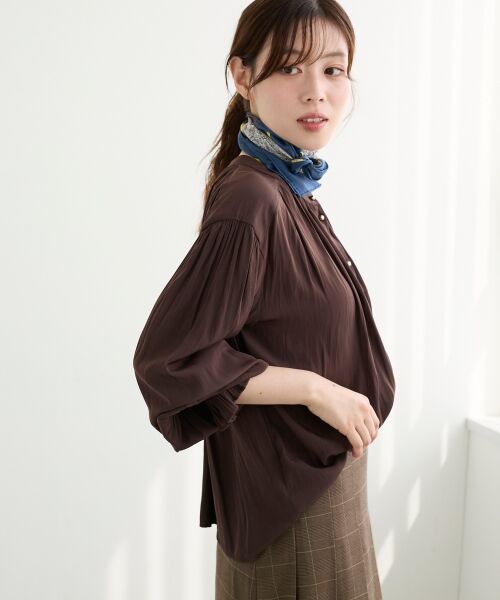 le.coeur blanc / ルクールブラン シャツ・ブラウス | パウダーサテン2WAYブラウス | 詳細29