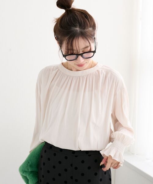 le.coeur blanc / ルクールブラン シャツ・ブラウス | パウダーサテン2WAYブラウス | 詳細3