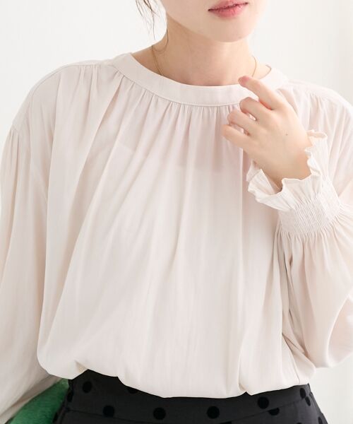 le.coeur blanc / ルクールブラン シャツ・ブラウス | パウダーサテン2WAYブラウス | 詳細4