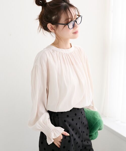 le.coeur blanc / ルクールブラン シャツ・ブラウス | パウダーサテン2WAYブラウス | 詳細5