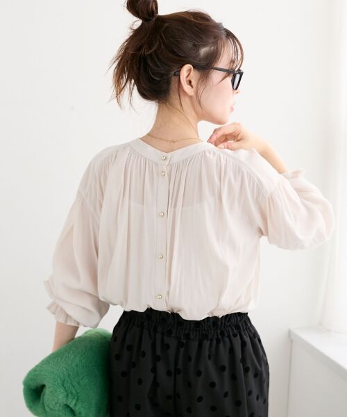 le.coeur blanc / ルクールブラン シャツ・ブラウス | パウダーサテン2WAYブラウス | 詳細6