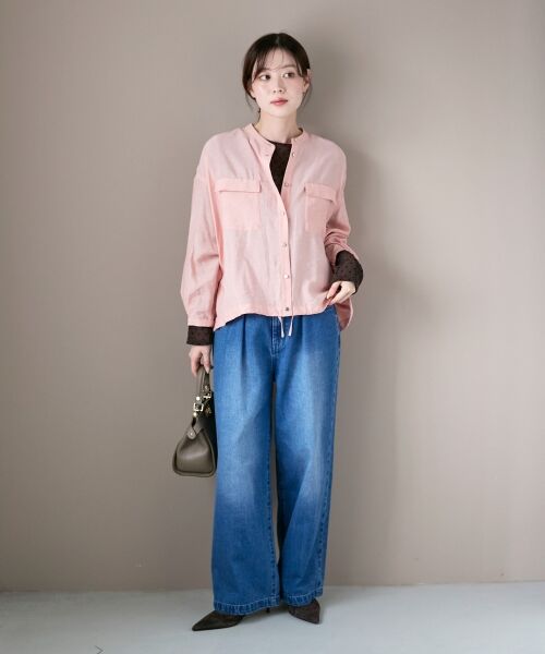 le.coeur blanc / ルクールブラン シャツ・ブラウス | 《手洗い可能》ヴィンテージライクドロストブラウス | 詳細11