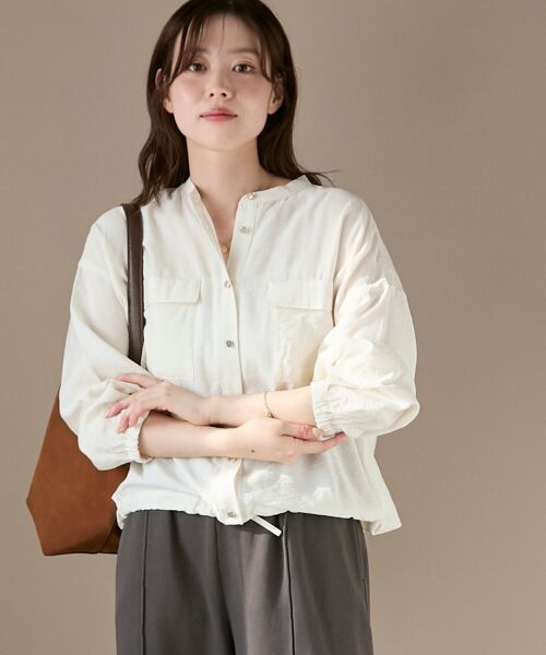 le.coeur blanc / ルクールブラン シャツ・ブラウス | 《手洗い可能》ヴィンテージライクドロストブラウス | 詳細15