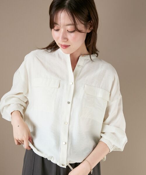 le.coeur blanc / ルクールブラン シャツ・ブラウス | 《手洗い可能》ヴィンテージライクドロストブラウス | 詳細16