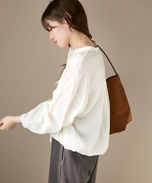 le.coeur blanc / ルクールブラン シャツ・ブラウス | 《手洗い可能》ヴィンテージライクドロストブラウス | 詳細19