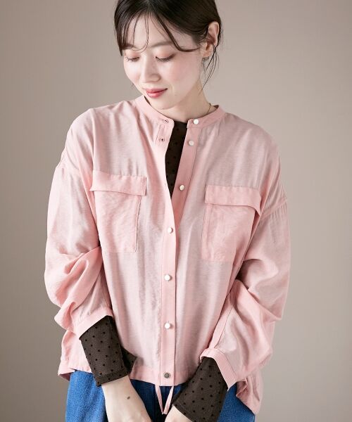 le.coeur blanc / ルクールブラン シャツ・ブラウス | 《手洗い可能》ヴィンテージライクドロストブラウス | 詳細3