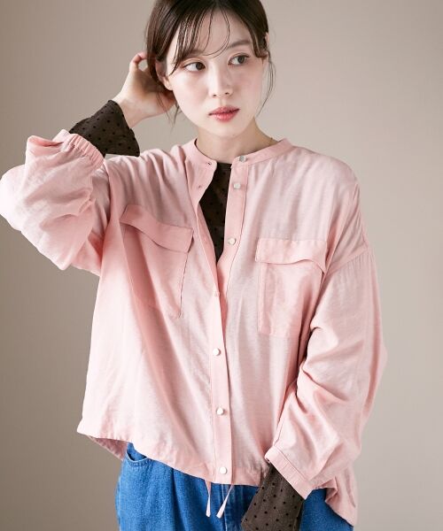 le.coeur blanc / ルクールブラン シャツ・ブラウス | 《手洗い可能》ヴィンテージライクドロストブラウス | 詳細4