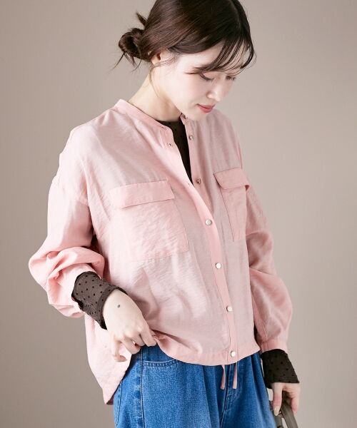 le.coeur blanc / ルクールブラン シャツ・ブラウス | 《手洗い可能》ヴィンテージライクドロストブラウス | 詳細6