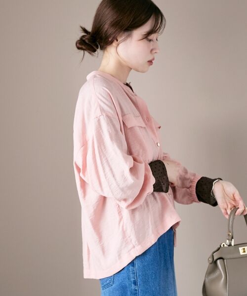 le.coeur blanc / ルクールブラン シャツ・ブラウス | 《手洗い可能》ヴィンテージライクドロストブラウス | 詳細7