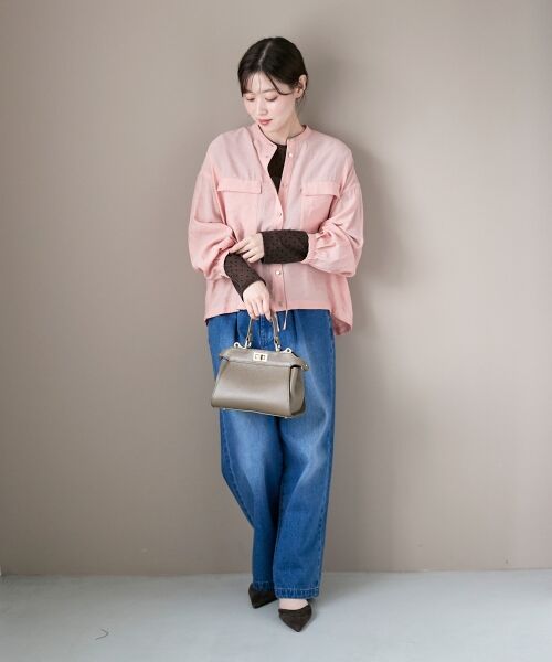 le.coeur blanc / ルクールブラン シャツ・ブラウス | 《手洗い可能》ヴィンテージライクドロストブラウス | 詳細9