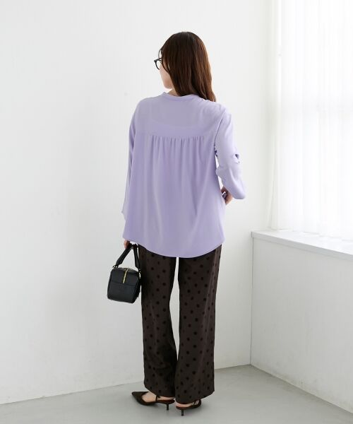 le.coeur blanc / ルクールブラン シャツ・ブラウス | 2WAYジョーゼット長袖ブラウス | 詳細18