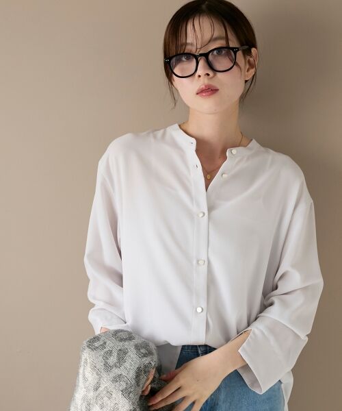 le.coeur blanc / ルクールブラン シャツ・ブラウス | 2WAYジョーゼット長袖ブラウス | 詳細21