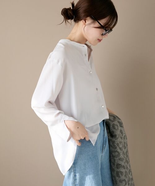 le.coeur blanc / ルクールブラン シャツ・ブラウス | 2WAYジョーゼット長袖ブラウス | 詳細24