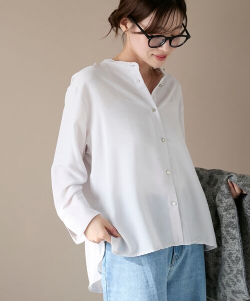 le.coeur blanc / ルクールブラン シャツ・ブラウス | 2WAYジョーゼット長袖ブラウス | 詳細27
