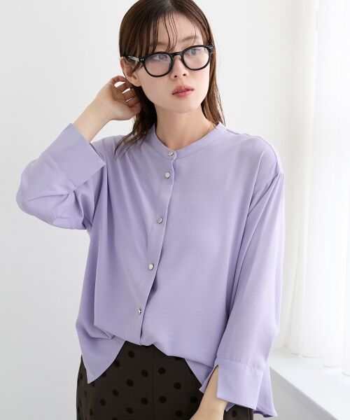 le.coeur blanc / ルクールブラン シャツ・ブラウス | 2WAYジョーゼット長袖ブラウス | 詳細3