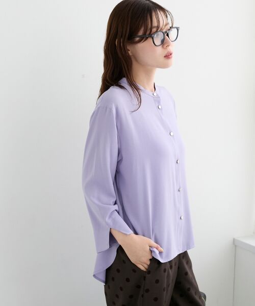 le.coeur blanc / ルクールブラン シャツ・ブラウス | 2WAYジョーゼット長袖ブラウス | 詳細9