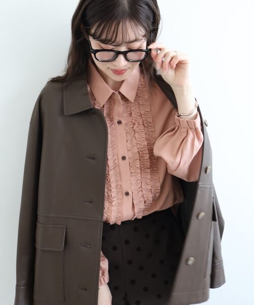 le.coeur blanc / ルクールブラン シャツ・ブラウス | フロントフリルレギュラーカラーブラウス | 詳細15