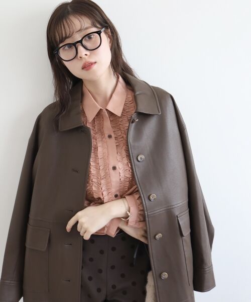 le.coeur blanc / ルクールブラン シャツ・ブラウス | フロントフリルレギュラーカラーブラウス | 詳細16