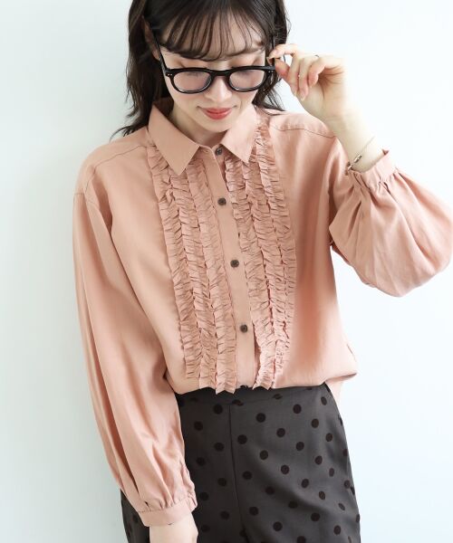 le.coeur blanc / ルクールブラン シャツ・ブラウス | フロントフリルレギュラーカラーブラウス | 詳細2