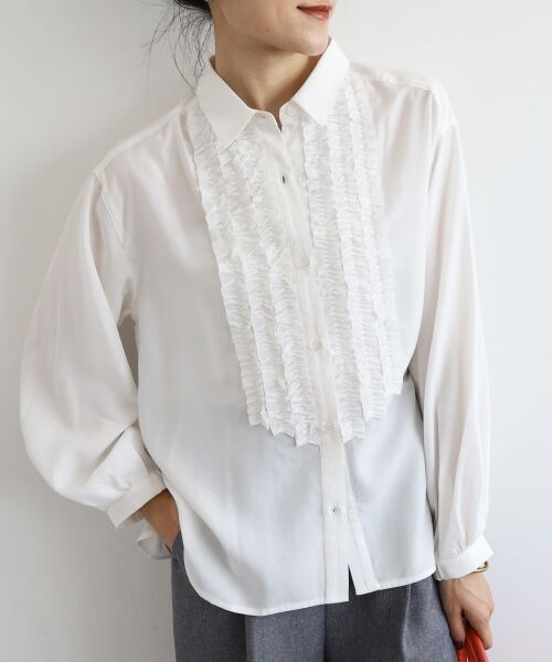 le.coeur blanc / ルクールブラン シャツ・ブラウス | フロントフリルレギュラーカラーブラウス | 詳細20