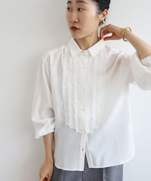 le.coeur blanc / ルクールブラン シャツ・ブラウス | フロントフリルレギュラーカラーブラウス | 詳細21