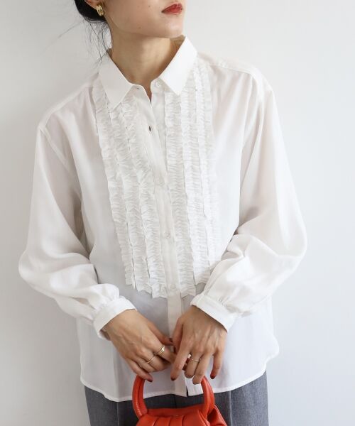 le.coeur blanc / ルクールブラン シャツ・ブラウス | フロントフリルレギュラーカラーブラウス | 詳細22
