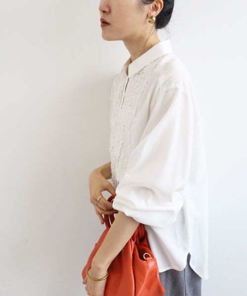 le.coeur blanc / ルクールブラン シャツ・ブラウス | フロントフリルレギュラーカラーブラウス | 詳細24