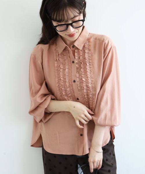 le.coeur blanc / ルクールブラン シャツ・ブラウス | フロントフリルレギュラーカラーブラウス | 詳細3