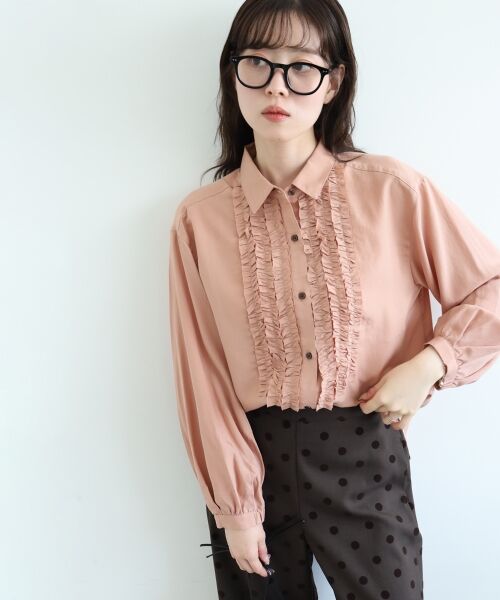 le.coeur blanc / ルクールブラン シャツ・ブラウス | フロントフリルレギュラーカラーブラウス | 詳細4