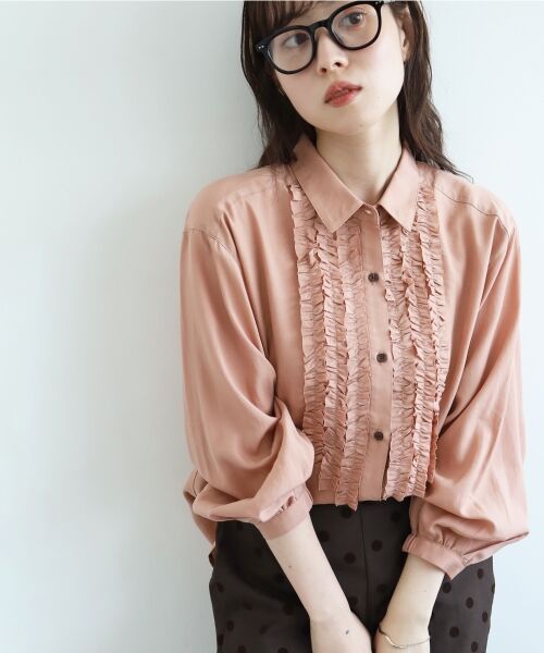 le.coeur blanc / ルクールブラン シャツ・ブラウス | フロントフリルレギュラーカラーブラウス | 詳細5