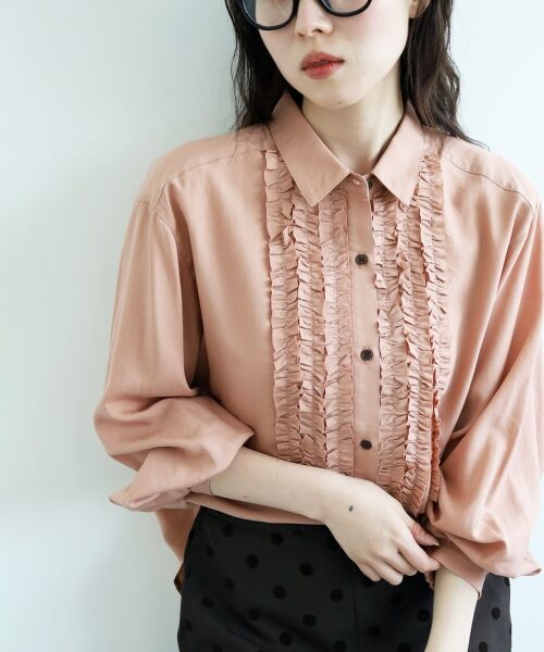 le.coeur blanc / ルクールブラン シャツ・ブラウス | フロントフリルレギュラーカラーブラウス | 詳細6