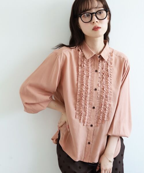 le.coeur blanc / ルクールブラン シャツ・ブラウス | フロントフリルレギュラーカラーブラウス | 詳細8