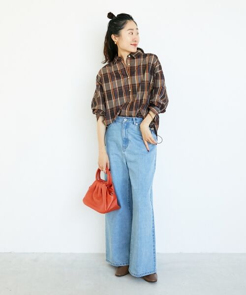 le.coeur blanc / ルクールブラン シャツ・ブラウス | 《手洗い可能》ドロストチェックシャツ | 詳細1