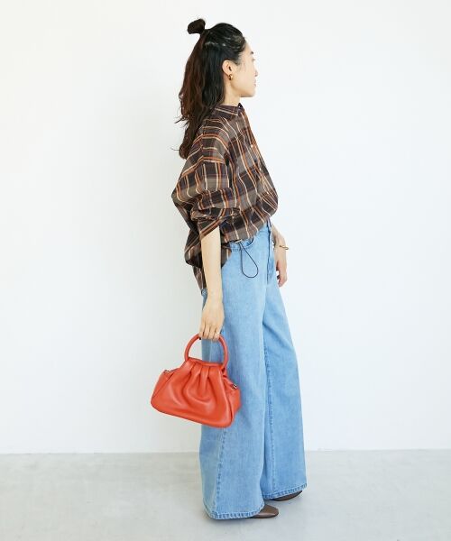 le.coeur blanc / ルクールブラン シャツ・ブラウス | 《手洗い可能》ドロストチェックシャツ | 詳細10