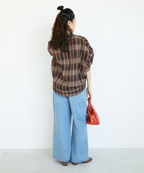 le.coeur blanc / ルクールブラン シャツ・ブラウス | 《手洗い可能》ドロストチェックシャツ | 詳細11