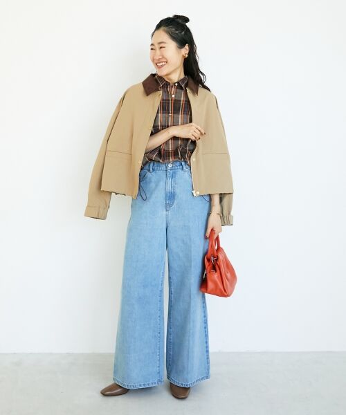 le.coeur blanc / ルクールブラン シャツ・ブラウス | 《手洗い可能》ドロストチェックシャツ | 詳細12