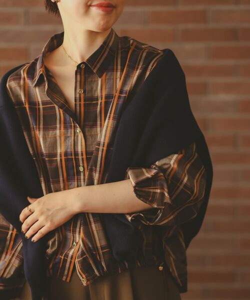 le.coeur blanc / ルクールブラン シャツ・ブラウス | 《手洗い可能》ドロストチェックシャツ | 詳細13