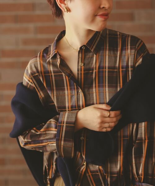 le.coeur blanc / ルクールブラン シャツ・ブラウス | 《手洗い可能》ドロストチェックシャツ | 詳細14