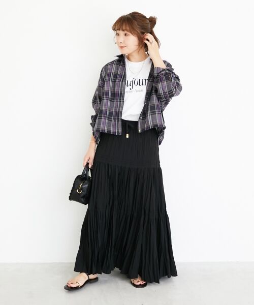 le.coeur blanc / ルクールブラン シャツ・ブラウス | 《手洗い可能》ドロストチェックシャツ | 詳細2