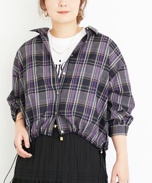 le.coeur blanc / ルクールブラン シャツ・ブラウス | 《手洗い可能》ドロストチェックシャツ | 詳細22