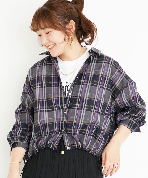 le.coeur blanc / ルクールブラン シャツ・ブラウス | 《手洗い可能》ドロストチェックシャツ | 詳細23