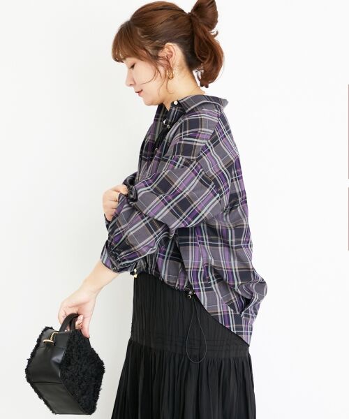 le.coeur blanc / ルクールブラン シャツ・ブラウス | 《手洗い可能》ドロストチェックシャツ | 詳細25