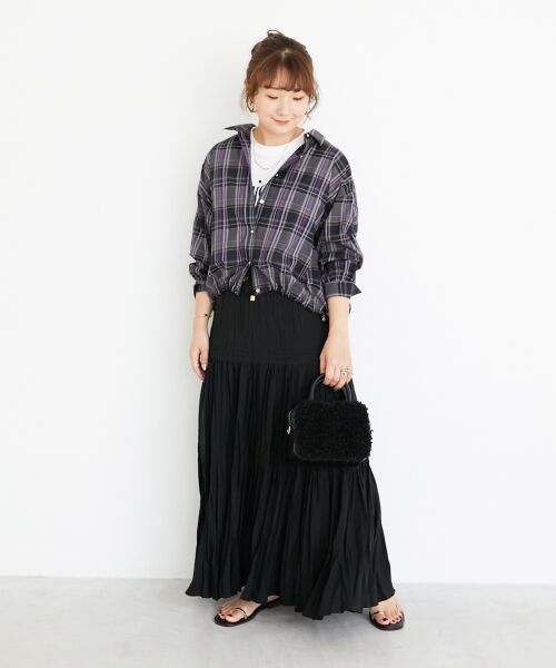 le.coeur blanc / ルクールブラン シャツ・ブラウス | 《手洗い可能》ドロストチェックシャツ | 詳細26